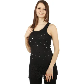 Glara Dámské delší krajkové tílko 46500