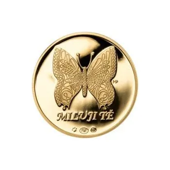 Miluji Tě 25 mm zlato Proof