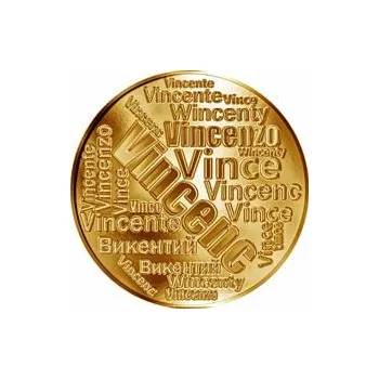 Česká jména - Vincenc - velká zlatá medaile 1 Oz