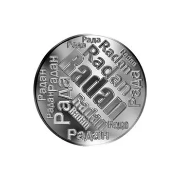 Česká jména - Radan - velká stříbrná medaile 1 Oz