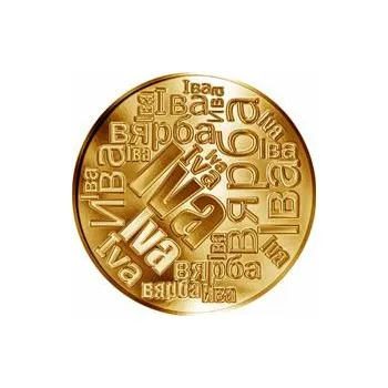 Česká jména - Iva - velká zlatá medaile 1 Oz