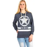 Glara Dámská sportovní mikina bez zapínání s kapucí a potiskem 196487