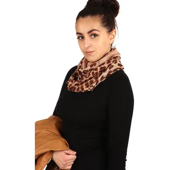 Šátek Glara Kruhový dámský šátek s leopardím potiskem 212700