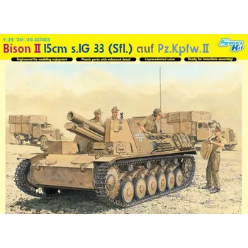Dragon Bison II s.IG 33 Sfl auf Pz.Kpfw. II 1:35 Plastikový model Dragon Bison II s.IG 33 Sfl auf Pz.Kpfw. II 1:35