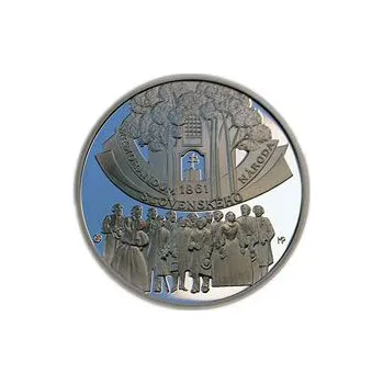 2011 - 10 € - Memorandum národa slovenského - 150. výročie prijatiaí Ag b.k.