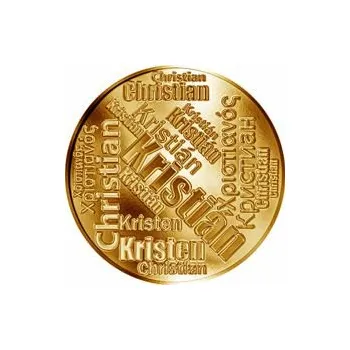 Česká jména - Kristián - velká zlatá medaile 1 Oz