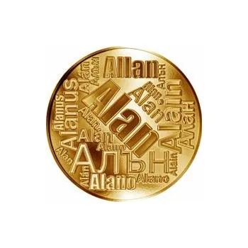 Česká jména - Alan - velká zlatá medaile 1 Oz