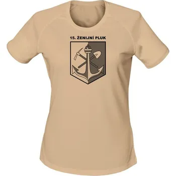 Dámské tričko Dámské funkční tričko 15. ženijní pluk - písková