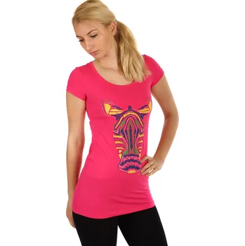 Dámské tričko Glara Dámské dlouhé tričko s potiskem zebry 220699