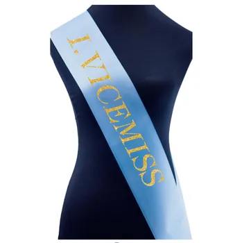 Party dekorace PotiskniTriko.cz Šerpa I.Vicemiss světle modrá