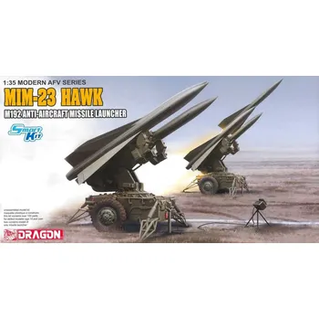 Plastikový model Dragon MIM-23 Hawk M192 Antiaircraft Missile Launcher 1:35