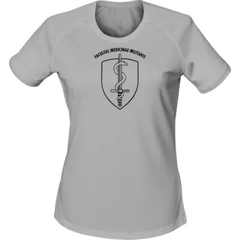 Dámské tričko Dámské funkční tričko FACULTAS MEDICINAE MILITARIS - světle šedá