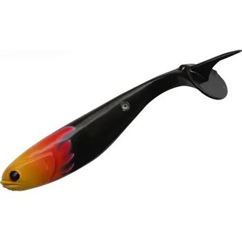 Umělá nástraha Black Cat Gumová nástraha Mullet Shad-18cm - Flamed black-2ks
