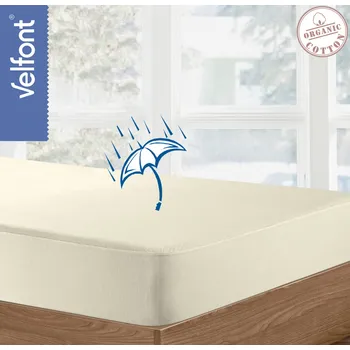 Chránič matrace Velfont Respira matracový chránič - krémová na matraci: 80 x 200 cm