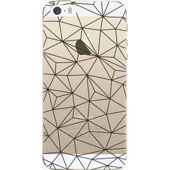 Pouzdro na mobilní telefon iSaprio Abstract Triangles 03 black pro iPhone 5/5S/SE