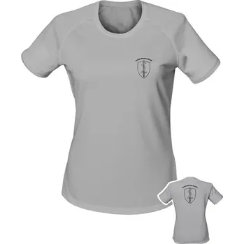 Dámské tričko Dámské funkční tričko FACULTAS MEDICINAE MILITARIS - BACKSIDE - světle šedá