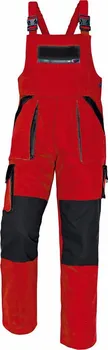 montérky Červa Max kalhoty s laclem červené/černé