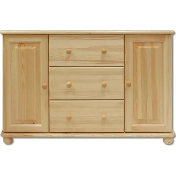 Komoda Nabytek-dreveny.cz Dřevěná komoda 3 šuplíky + dvířka masiv 121 borovice Barevné provedení: Dub