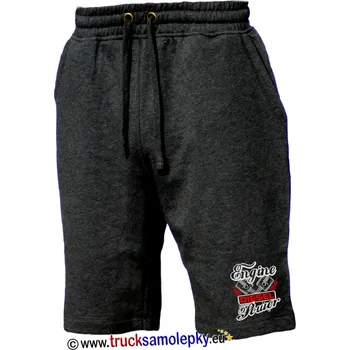 Pánské kraťasy Truck kraťasy Engine Diesel Power (Kraťasy pánské - teplákové barvy černé s výšivkou)