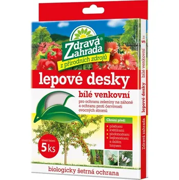 Pěstitelství Forestina Zdravá Zahrada lepové desky venkovní bílé na pilatky 5 ks