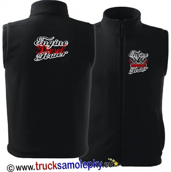 Dámská vesta Truck fleece vesta ENGINE DIESEL POWER (Truck vesta s výšivkou na předním i zadním dílu)