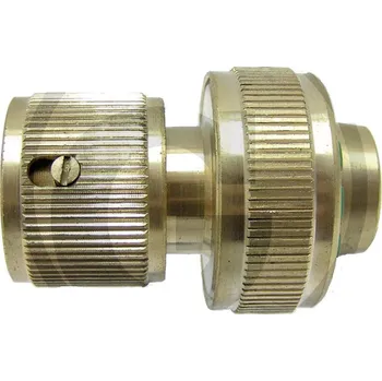Mosazná hadicová stop rychlospojka s pojistkou pro zahradní hadice na vodu 16 / 19 mm 3/4"