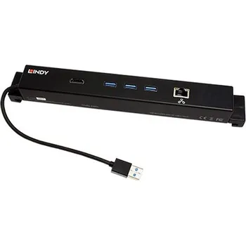 Síťová karta Lindy Docking station pro tablety USB3.0 A(M) + mini DP(F) -> LAN, HDMI, USB3.0 (43236) - 12.43.3201