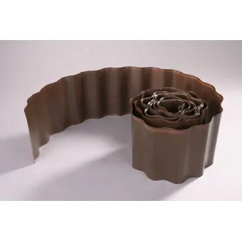 Zahradní obrubník Obruba záhonu 15 cm x 9 m plast / hnědá
