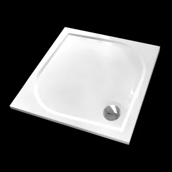 Sprchová vanička Aquatek Bent 80x80cm sprchová vanička z litého mramoru čtvercová s protiskluzovou úpravou