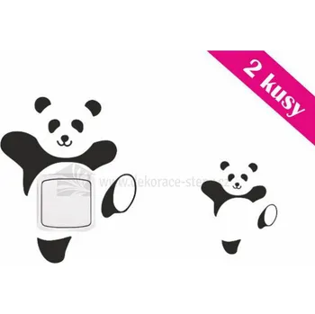 Samolepící dekorace Dekorace-steny.cz - Samolepky na vypínač - Panda - 811
