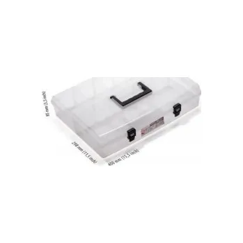 Organizér plastový, nun, přepážkový systém, průhledný, 400 x 298 x 85 mm 600344