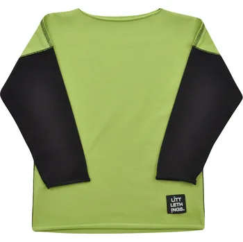 Dívčí oblečení bavlněné zelené tričko s dlouhým rukávem