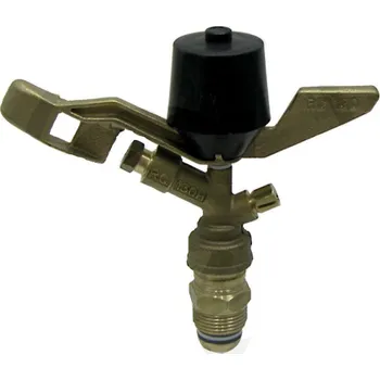 Zavlažovač Kruhový rozstřikovač mosazný zavlažovač s krytkou a tryskou přípoj 3/4" dostřik 13-14 m