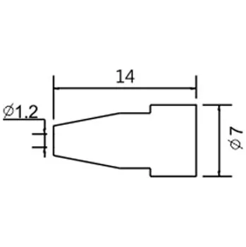 Páječka Hrot N5-7/ZD553 pr.1.2mm (ZD-8915)