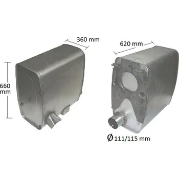 Tlumič výfuku Tlumič výfuku MAN TGX (PR 68.65-15)
