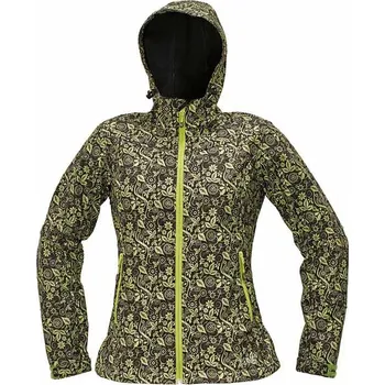 Dámská softshellová bunda CRV Yowie Prined hnědá/zelená