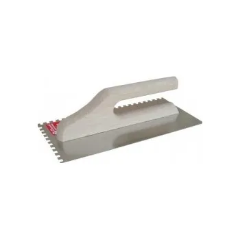 Zednické hladítko Racek hladítko, nerezové, zub 8 mm, s dřevěnou rukojetí, 280 x 130 mm 806054