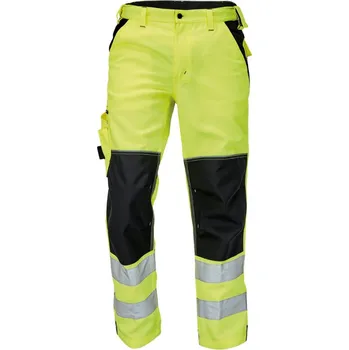 Červa Knoxfield Hi-Vis žluté reflexní kalhoty do pasu, 56