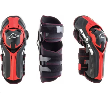 Motodoplněk Kloubové chrániče kolen, holenní a stehenní kosti ACERBIS GORILLA černá/červená (volnost pohybu a vynikající torzní a ohybová tuhost kolena zaručená dvojitým kloubovým systémem )