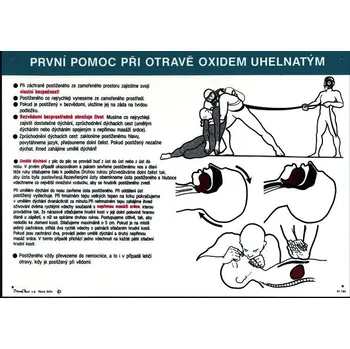 Značení První pomoc při otravě oxidem uhelnatým, plast A3
