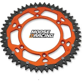Řetězová sada pro motocykl Rozeta MOOSE RACING KTM, HUSABERG, HUSQVARNA DUAL SPROCKETS - ORANGE 51 ZUBŮ (Materiál hliník/ocel)