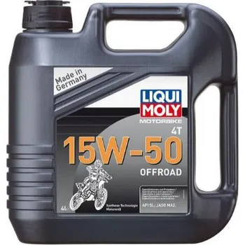 Motorový olej Plně syntetický olej LIQUI MOLY Motorbike 4T 15W-50 Offroad 4 l (oleje a maziva pro motocykly)