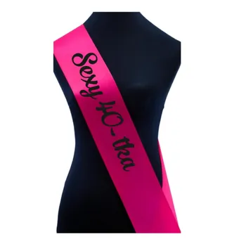 Party dekorace PotiskniTriko.cz Šerpa Sexy 40 - tka růžová/černá