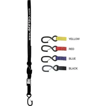 Upínací popruh Upínací kurty s háky - přepravní popruhy ACERBIS TIE DOWNSEXTRA SILNÉ délka 205 cm, šíře popruhu 3,5 cm, barva červená - pár (doplňky pro motocykl, popruhy)