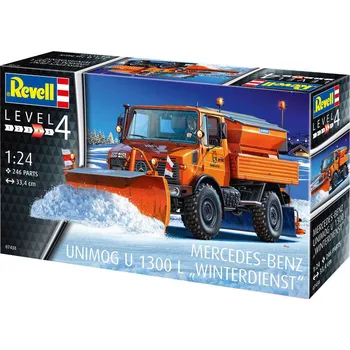 Plastikový model Revell Mercedes-Benz Unimog U1300L Winter Service 1:24