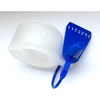 Vodovodní potrubí Plombovací objímka k vodoměru DN15 + závěsná modrá plomba