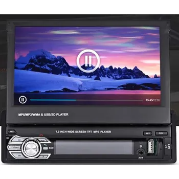 Autorádio 1DIN 7" výsuvný LCD BT SD USB+CAM