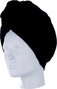 Möve Domácí froté turban na sušení vlasů černý