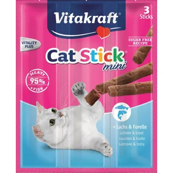 Pamlsek pro kočku Vitakraft Cat Stick mini Cotfish & Tuna 3 ks
