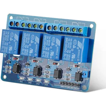 Vývojová deska Relé 4 kanály 5V s optočlenem